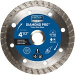 Century Drill & Tool 75451 Diamond Turbo Rim Blade, 4-1/2"