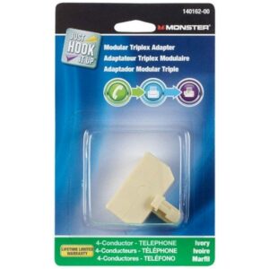 Monster Just Hook It Up Ivory Modular Triplex Adapter 140162-00