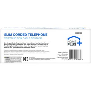 Home Plus 1 handsets Analog Telephone White - Case of: 1; - Image 4
