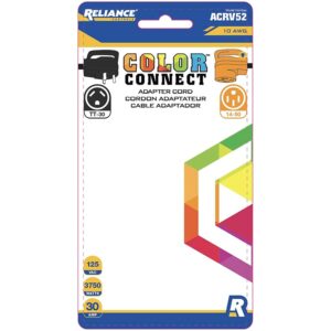 Reliance Controls Color Connect 10/3 SJTW 125 V 12 in. L Adapter Cord - Image 2