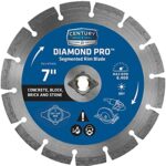 Century Drill & Tool 75455 Diamond Segmented Rim Blade, 7"
