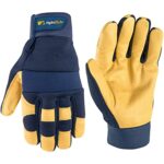 Wells Lamont HydraHyde Men's Water Resistant Work Gloves Blue/Yellow XL
