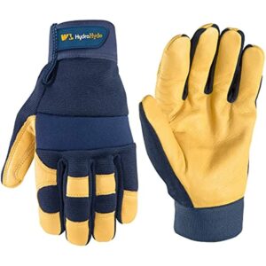 Wells Lamont HydraHyde Men's Water Resistant Work Gloves Blue/Yellow XL