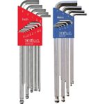 Eklind Bright-Ball-Hex-L Assorted Metric and SAE Extra Long Ball End Hex Key Set 22 pc