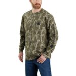 Carhartt Loose Fit Heavyweight Long-Sleeve Pocket Camo Logo Graphic T-Shirt – 105483 Mossy Oak® Bottomland Camo