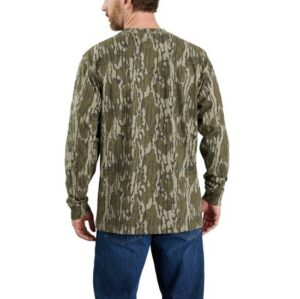 Carhartt Loose Fit Heavyweight Long-Sleeve Pocket Camo Logo Graphic T-Shirt – 105483 Mossy Oak® Bottomland Camo - Image 2