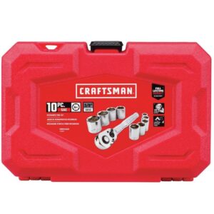 Craftsman 3/8 in. drive SAE 6 Point Socket Set 10 pc - Image 3