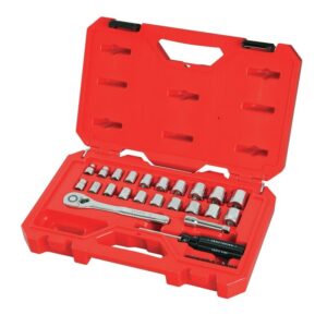 Craftsman 3/8 in. drive Metric and SAE 6 Point Mechanic's Tool Set 33 pc - Image 2
