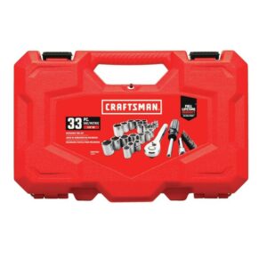 Craftsman 3/8 in. drive Metric and SAE 6 Point Mechanic's Tool Set 33 pc - Image 3