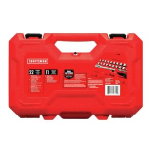Craftsman 3/8 in. drive Metric and SAE 6 Point Mechanic's Tool Set 33 pc - Image 4