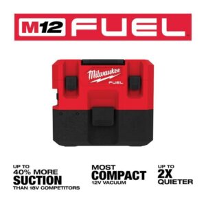 Milwaukee M12 FUEL 1.6 gal Cordless Shop Vacuum Tool Only 12 V - Image 3