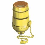 Leviton Aluminum Incandescent Medium Base Pull Chain Socket 19980-0PG