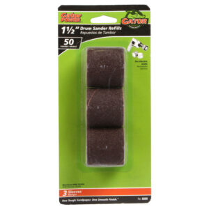Gator 1.5" X 1.5" Aluminum Oxide Abrasive Sleeve Refill 50 Grit Coarse 3 pc - Image 2