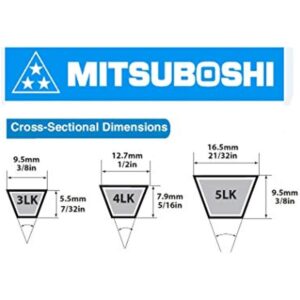 Mitsuboshi Super KB 4LK720 V-Belt each 0.5 in. W X 72 in. L For Riding Mowers - Image 2