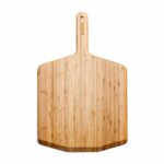 Ooni 14” Bamboo Pizza Peel – Lightweight Smooth Wooden Serving Board
