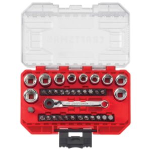 Craftsman 1/4" drive Metric and SAE Right Angle Ratcheting Bit Driver Set 35 pc - Image 2