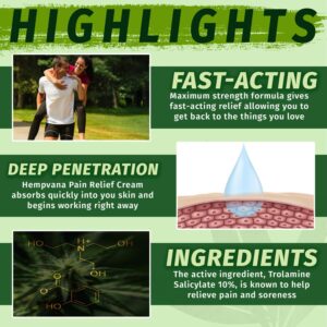 Hempvana Pain Relief Cream 4 oz. 13548-6 - Image 4