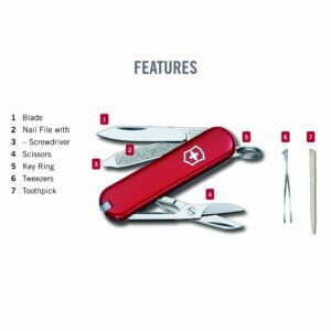 Victorinox Classic SD Red 420 HC Stainless Steel 2.25 in. Multi-Function Knife - Image 2