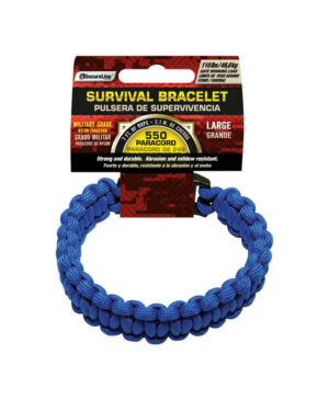 SecureLine 5/32 in. D X 7 ft. L Blue Braided Nylon Large Survival Bracelet
