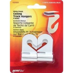 Hillman Ceiling Track Hangers White 4-Pack (Case of 5)