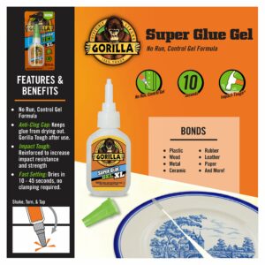 Gorilla Super Glue Gel XL High Strength 25 Gram Clear 102433 - Image 2
