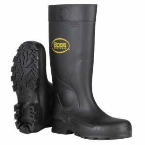 Boss Unisex PVC Plain Boots Black Waterproof Size 9 - Image 2