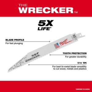 Milwaukee Demolition Sawzall 1 in. W Blade Set 8 pc - Image 6