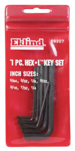 Eklind Hex-L 5/64 to 1/4 in. SAE Short Arm Hex L-Key Set 7 pc 69207