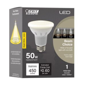 Feit Electric Intellibulb PAR20 E26 (Medium) LED Bulb Bright White 50 Watt Equivalence - Image 2