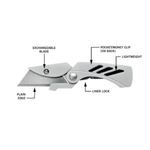 Gerber EAB Lite Silver Stainless Steel 5.1 in. Folding Knife - Image 5