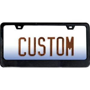 Custom Accessories Black Metal License Plate Frame 92870