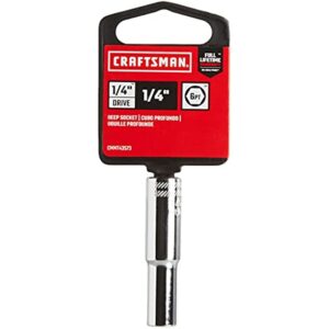 CRAFTSMAN Deep Socket, SAE, 1/4-Inch Drive, 1/4-Inch, 6-Point (CMMT43573) - Image 2