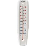 Taylor Jumbo Size Tube Thermometer Plastic White 14.75 in. 5109