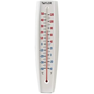 Taylor Jumbo Size Tube Thermometer Plastic White 14.75 in. 5109
