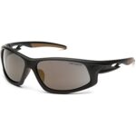 Carhartt Ironside Safety Glasses, Retail Clamshell Packaging, Black/Tan Frame, Antique Mirror Anti-Fog Lens