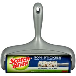 Scotch-Brite 50% Stickier Large Surface Lint Roller, Works Great On Pet Hair, 60 Sheets