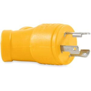 Camco PowerGrip Heavy Duty 3-Prong Generator Adapter (30M/2 x 15F) - Durable Construction for Safe and Simple Use - (55433) , Yellow - Image 4