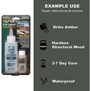 PC Products PC-Rot Terminator Amber Epoxy Wood Hardener 3.25 oz - Image 2