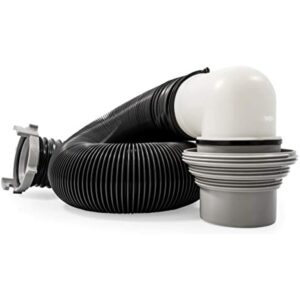 Camco RV Sewer Kit | Features Pre-Attached Fittings, a 10-Foot Sewer Hose, Translucent Sewer Elbow with 4-in-1 Adapter, and More (39551)