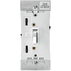 Leviton R02-TSL06-1KW Toggle, White