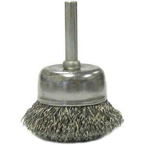 Weiler 36029 Vortec Pro 2" Crimped Wire Cup Brush, .014" Steel Fill, 1/4" Stem, Made in the USA - Image 3