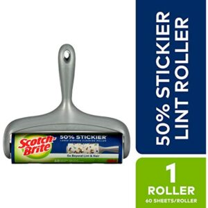 Scotch-Brite 50% Stickier Large Surface Lint Roller, Works Great On Pet Hair, 60 Sheets - Image 2