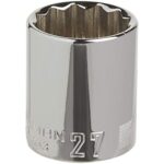 Craftsman 27 mm X 1/2 in. drive Metric 12 Point Standard Shallow Socket