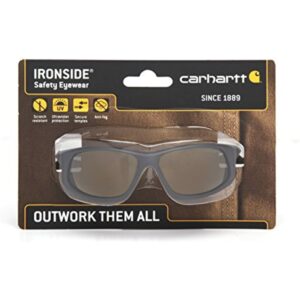 Carhartt Ironside Safety Glasses, Retail Clamshell Packaging, Black/Tan Frame, Antique Mirror Anti-Fog Lens - Image 5