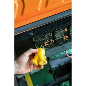 Camco PowerGrip Heavy Duty 3-Prong Generator Adapter (30M/2 x 15F) - Durable Construction for Safe and Simple Use - (55433) , Yellow - Image 9