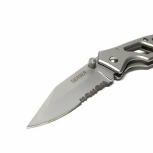 Gerber Paraframe I Knife, Serrated Edge, Stainless Steel [22-48443] - Image 4