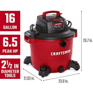 Craftsman 16 gal Corded Wet/Dry Vacuum with Blower 12 amps 120 V 6.5 HP - Image 2
