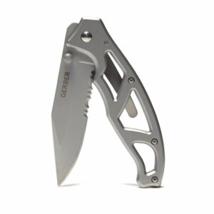 Gerber Paraframe I Knife, Serrated Edge, Stainless Steel [22-48443] - Image 2