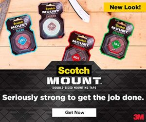 3M Scotch-Mount 60 in. L X 1 in. W Double-Sided Mounting Tape - Image 6