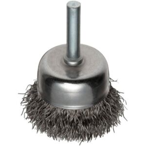 Weiler 36029 Vortec Pro 2" Crimped Wire Cup Brush, .014" Steel Fill, 1/4" Stem, Made in the USA - Image 2
